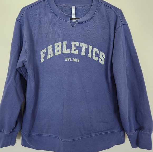 Fabletics Rhea Oversized Crew Women's Sweatshirt XXS Deep Cobalt - Picture 3 of 7